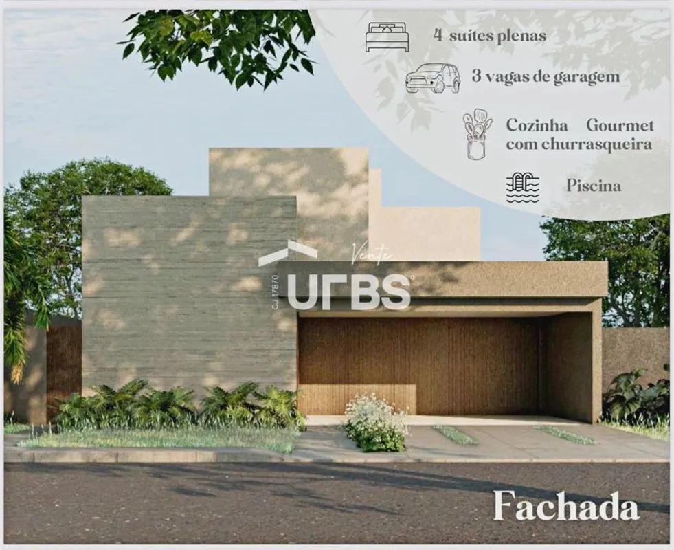 COD U-0028730 - CASA Jardins Atenas, casa térrea de alto padrão. Totalmente revi...