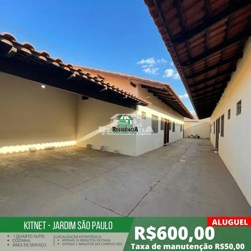 Kit net contendo: 01 quarto, sala/cozinha conjugada, banheiro social, área de se...