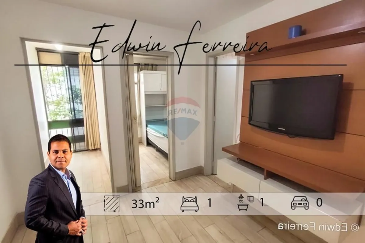 Kitnet ampla e semi mobiliada, perto do centro médico e metrô -Sala-Varanda -Qua...