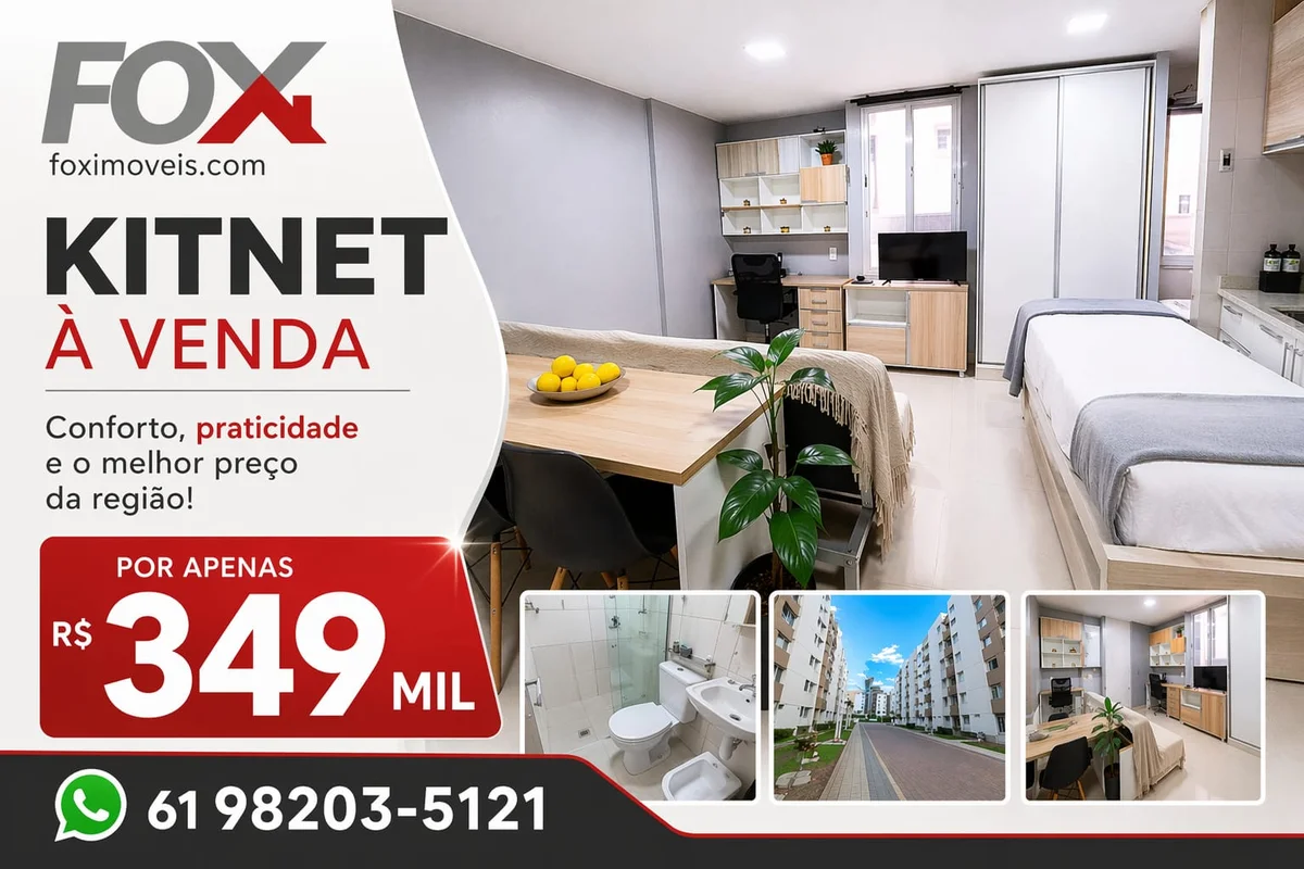 KITNET REFORMADA NO GOLDEN PLACE | PRONTA PARA MORAR OU INVESTIRR$ 349.000 – Val...