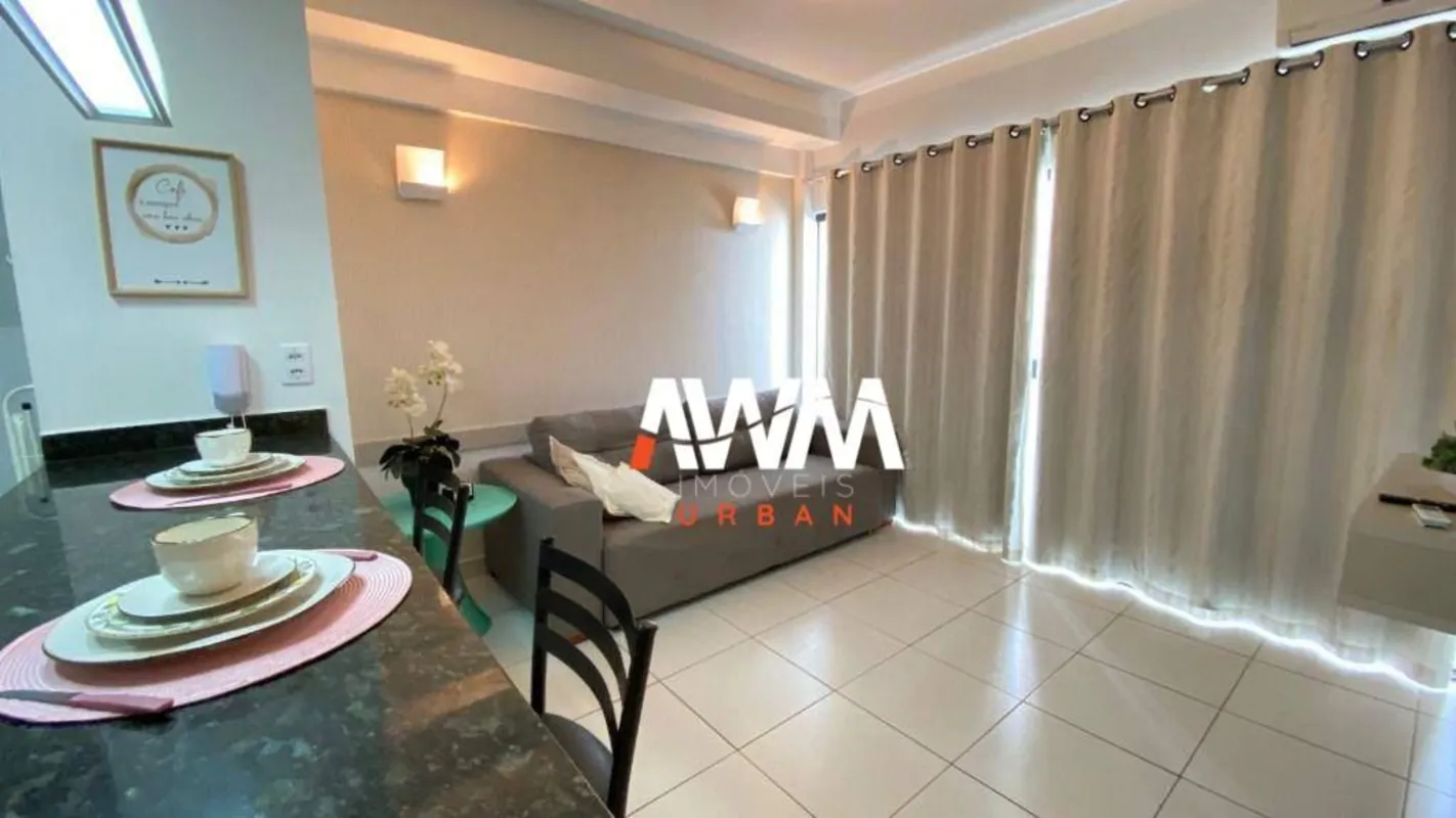 BORGES LANDEIRO SANTORINI- Excelente apartamento mobiliado de 1 suíte com varand...