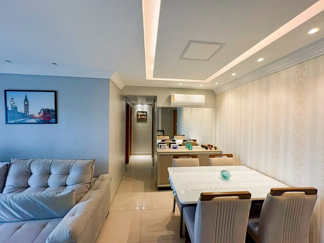 Apartamento de 77m² com 03 quartos, sendo 01 suíte, cozinha integrada e varanda ...