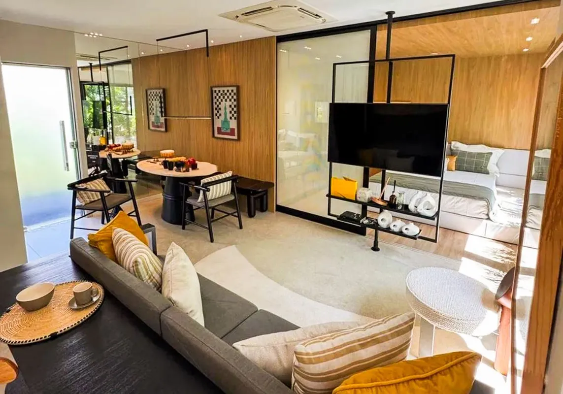 Apartamento de alto padrão com 44m², composto por 01 suíte, sala de estar e jant...