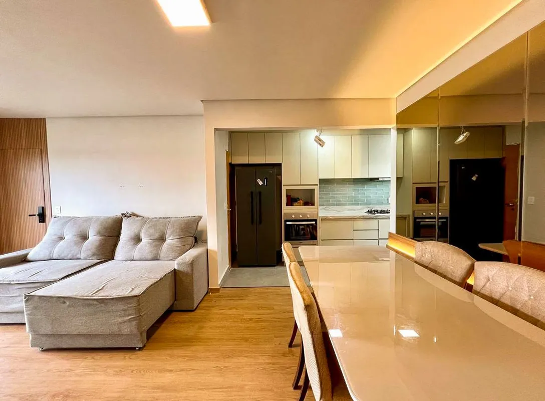 Apartamento de 98m² com 03 quartos, sendo 02 suítes, sala e cozinha integradas, ...