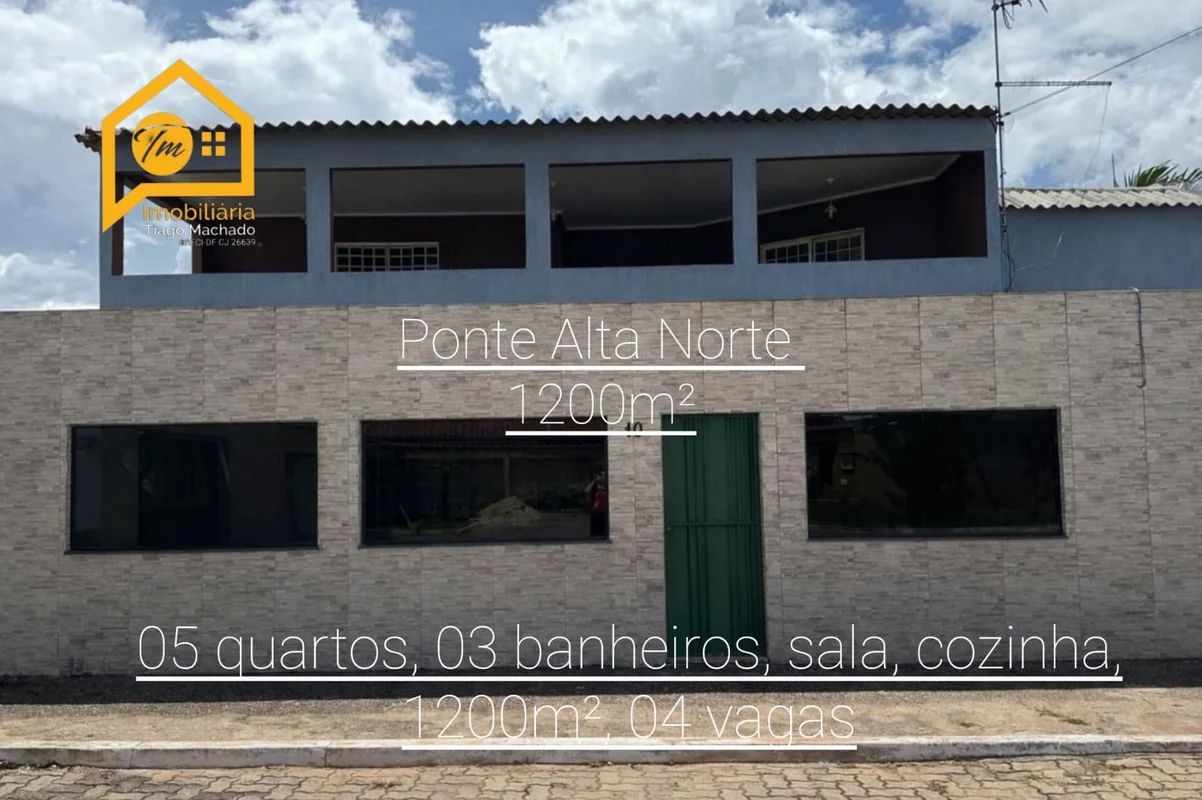 Excelente com lote de 1200m² no Condomínio das Palmeiras – Ponte Alta - 05 quart...