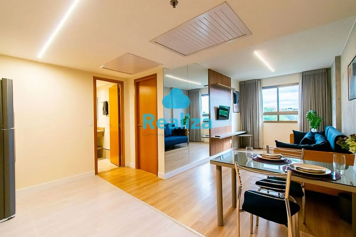 Excelente Flat mobiliado, dividido em dois ambientes: quarto e sala conjugada co...