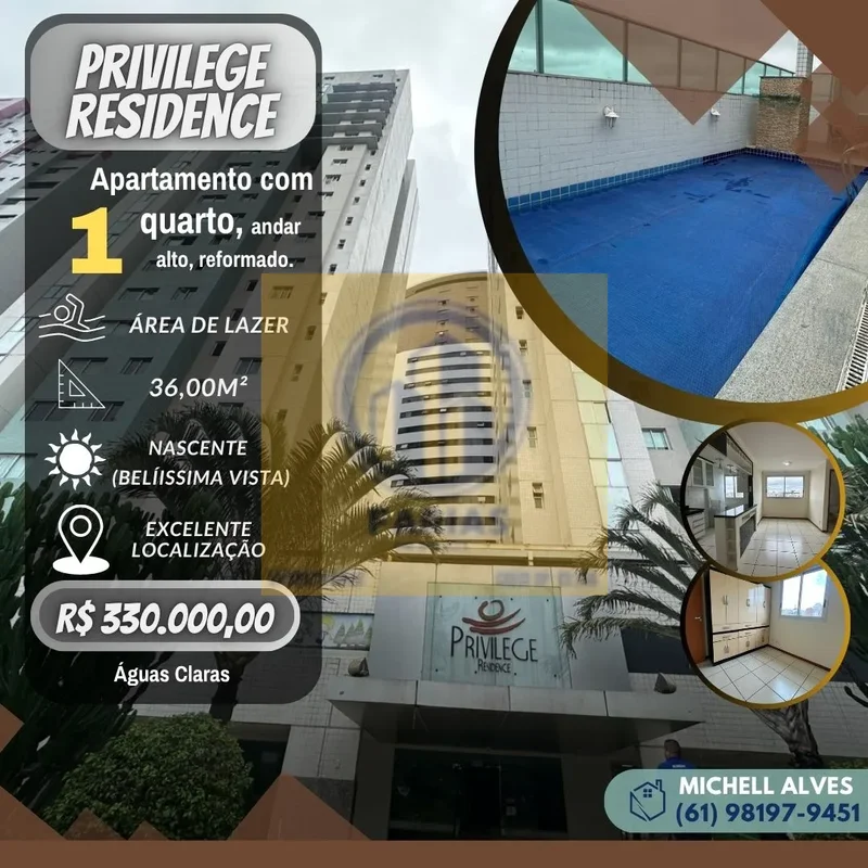 Privilege Residence - Águas Claras NorteBelíssimo apartamento reformado e com vi...