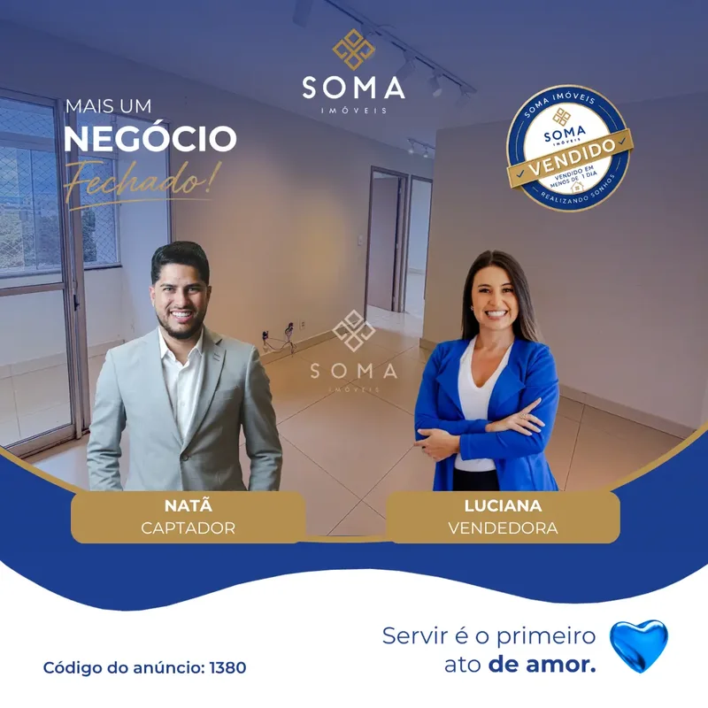 ESPECIFICAÇÕES DO APARTAMENTO: - Sala ampla - Varanda com blindex e armários pla...