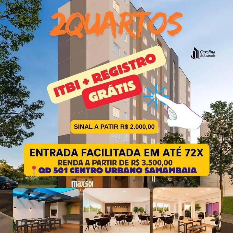 RESIDENCIAL MAX 501 EXCELENTE LOCALIZAÇÃO QUADRA 501 DE SAMAMBAIA SUL 1 e 2 Quar...