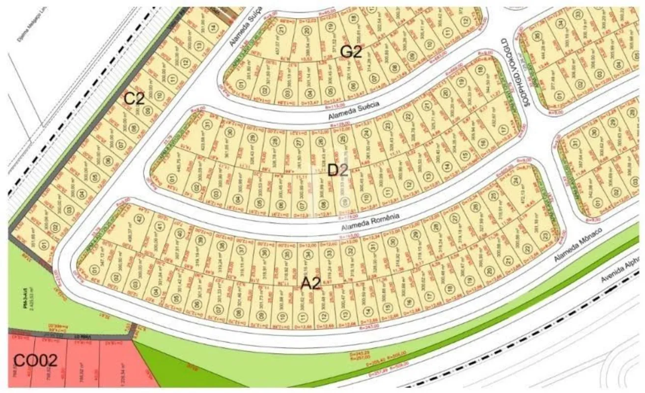 lote com 318,90m², com 12 frente e 25 lateral direita e esquerda, terras alpha r...