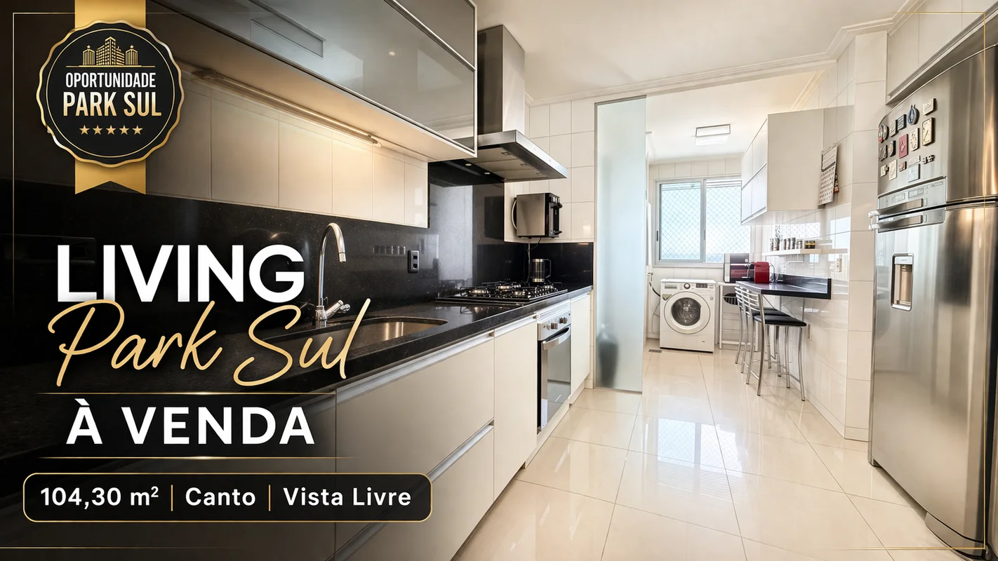 Apartamento à venda no Living Park Sul | 104 m² | 3 quartos + espaço reversível ...