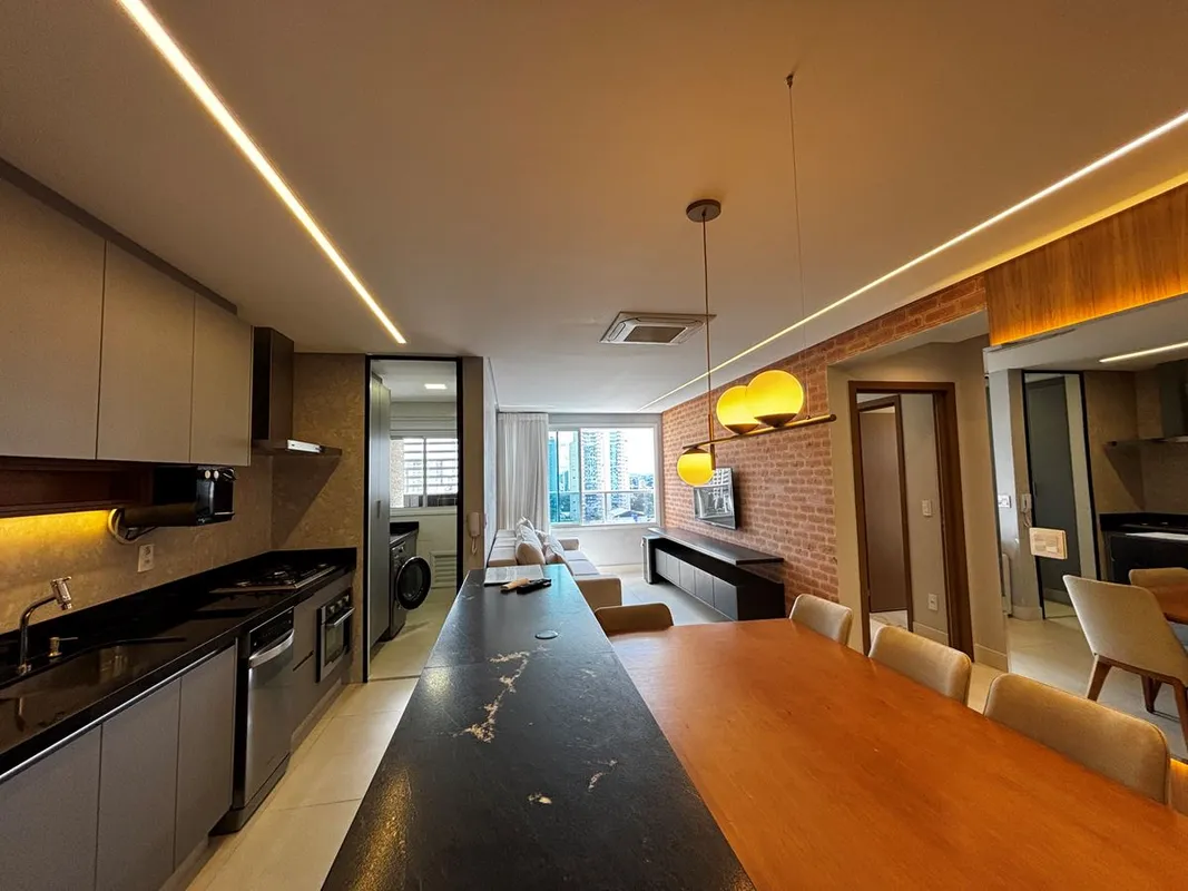 Apartamento mobiliado no Gran Murano, 3 suítes plenas 96m2, 4 banheiros, sala am...