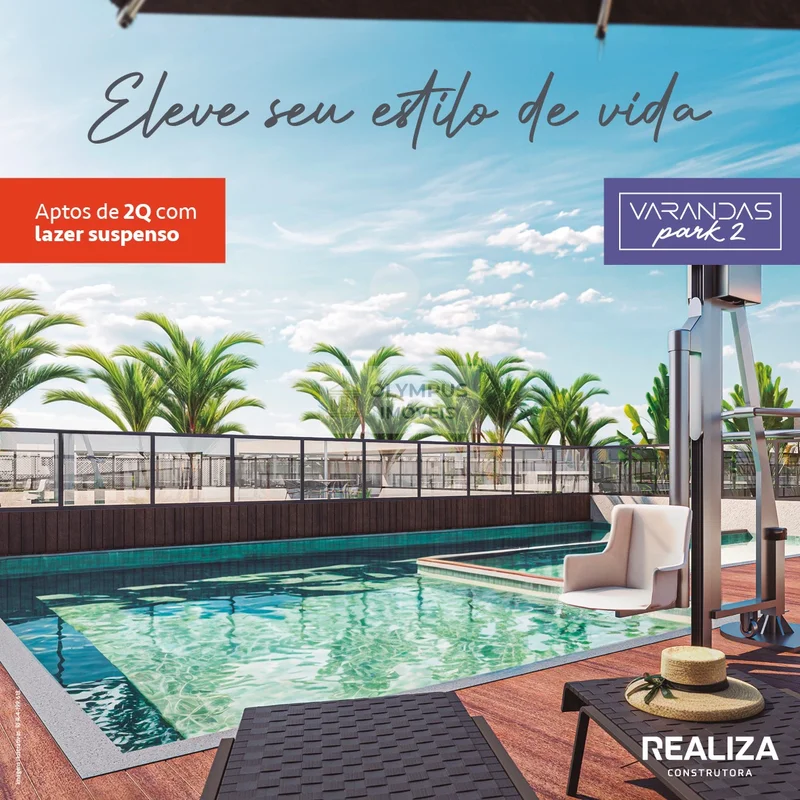 Apartamento 2 quartos (1 suíte), 54,80 m², 10º andar com Super Varanda, Ágio R$1...