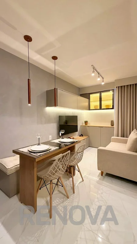Excelente oportunidade de apartamento compacto, moderno e 100% mobiliado no Ed. ...