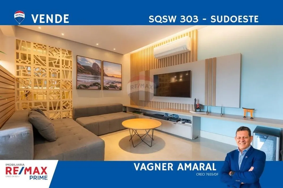 RE/MAX Prime vendeExcelente apartamento totalmente reformado na SQSW 303, no Ed....