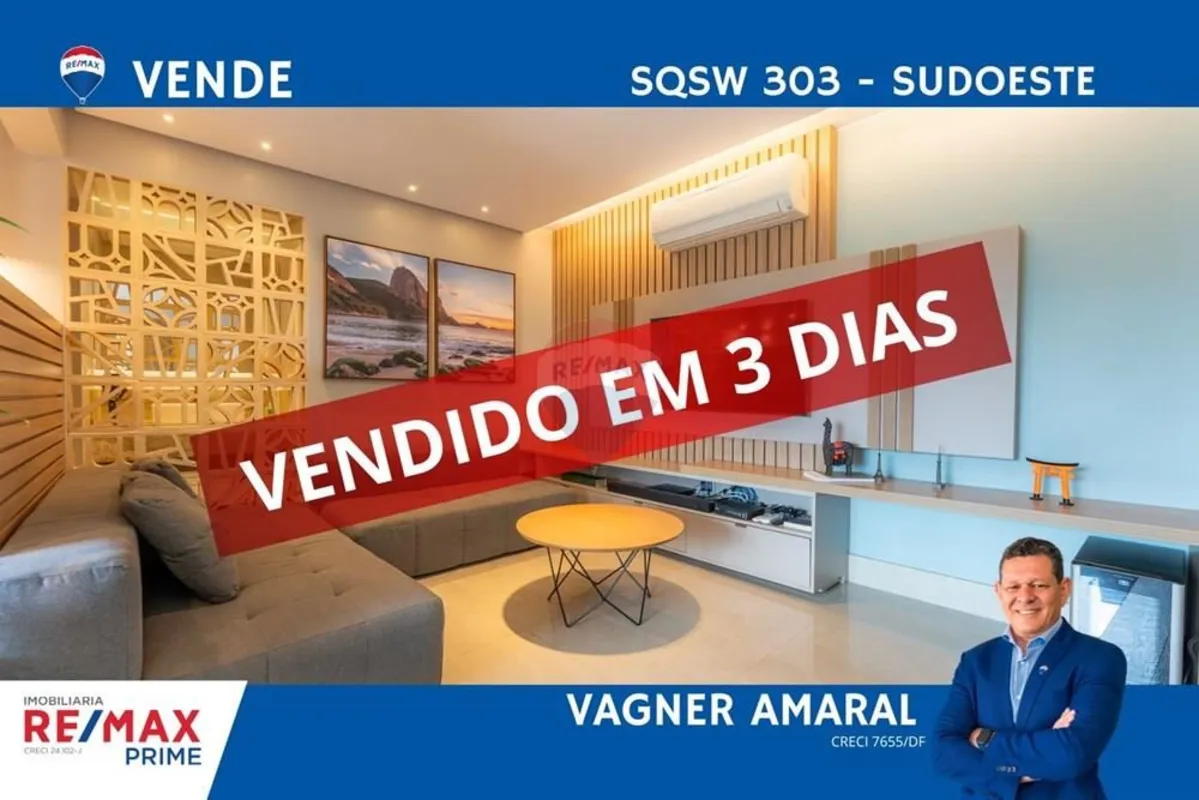 RE/MAX Prime vendeExcelente apartamento totalmente reformado na SQSW 303, no Ed....