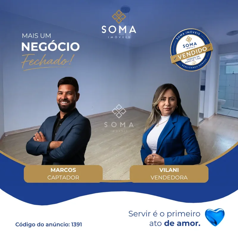 ESPECIFICAÇÕES DO APARTAMENTO :- Sala ampla- Varanda com blindex- Cozinha com ba...