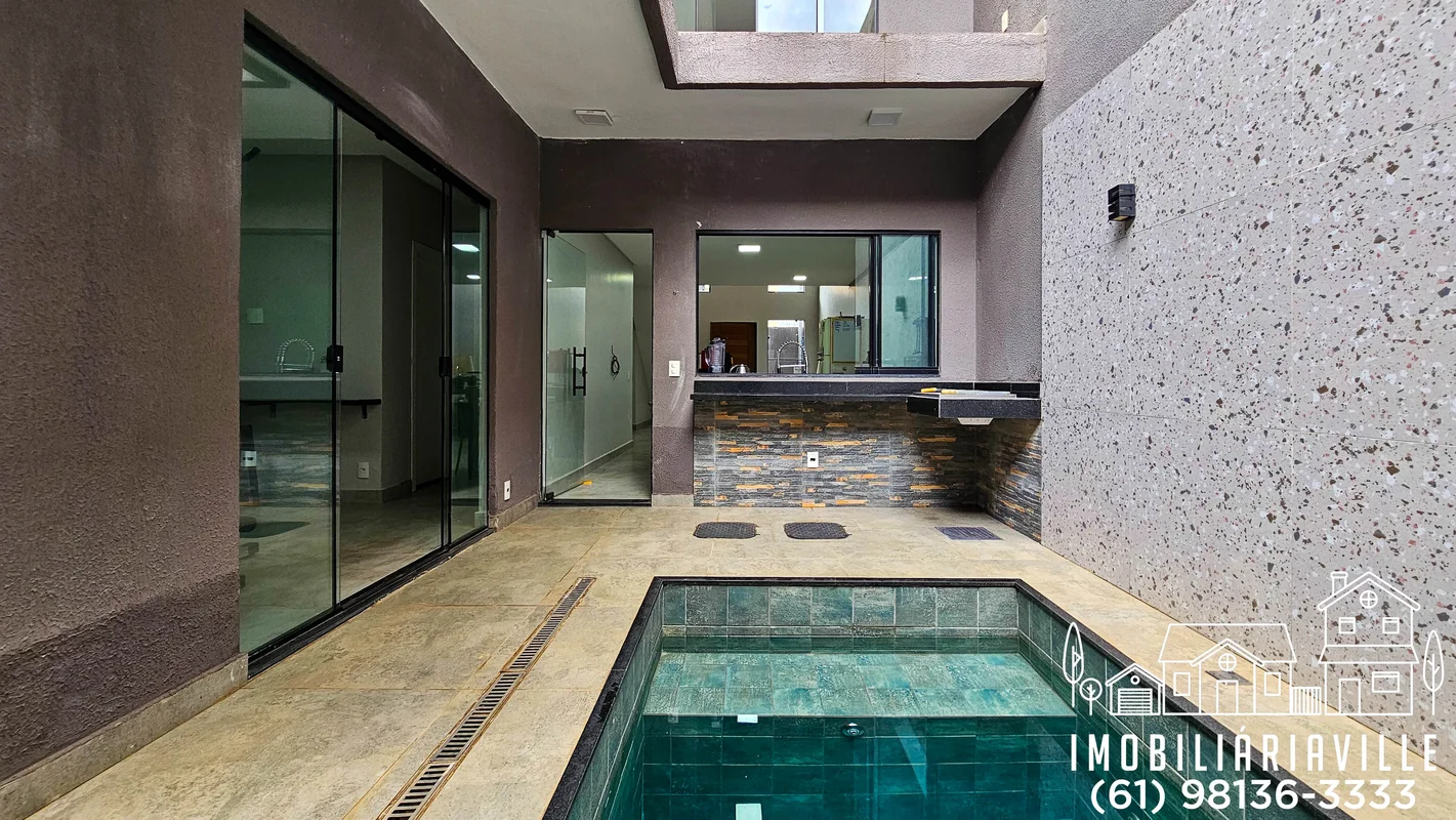 Linda Casa NOVA no Guará ll com piscina e ofurô no andar de cima.Excelente proje...