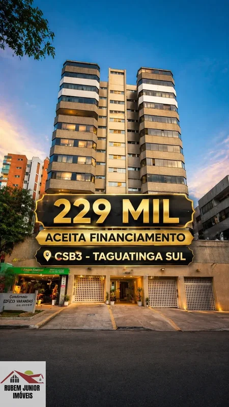 OPORTUNIDADE SÓ R$229.000,00!!!!!!!CENTRO DE TAGUATINGAACEITA PROPOSTACSB 03 LOT...
