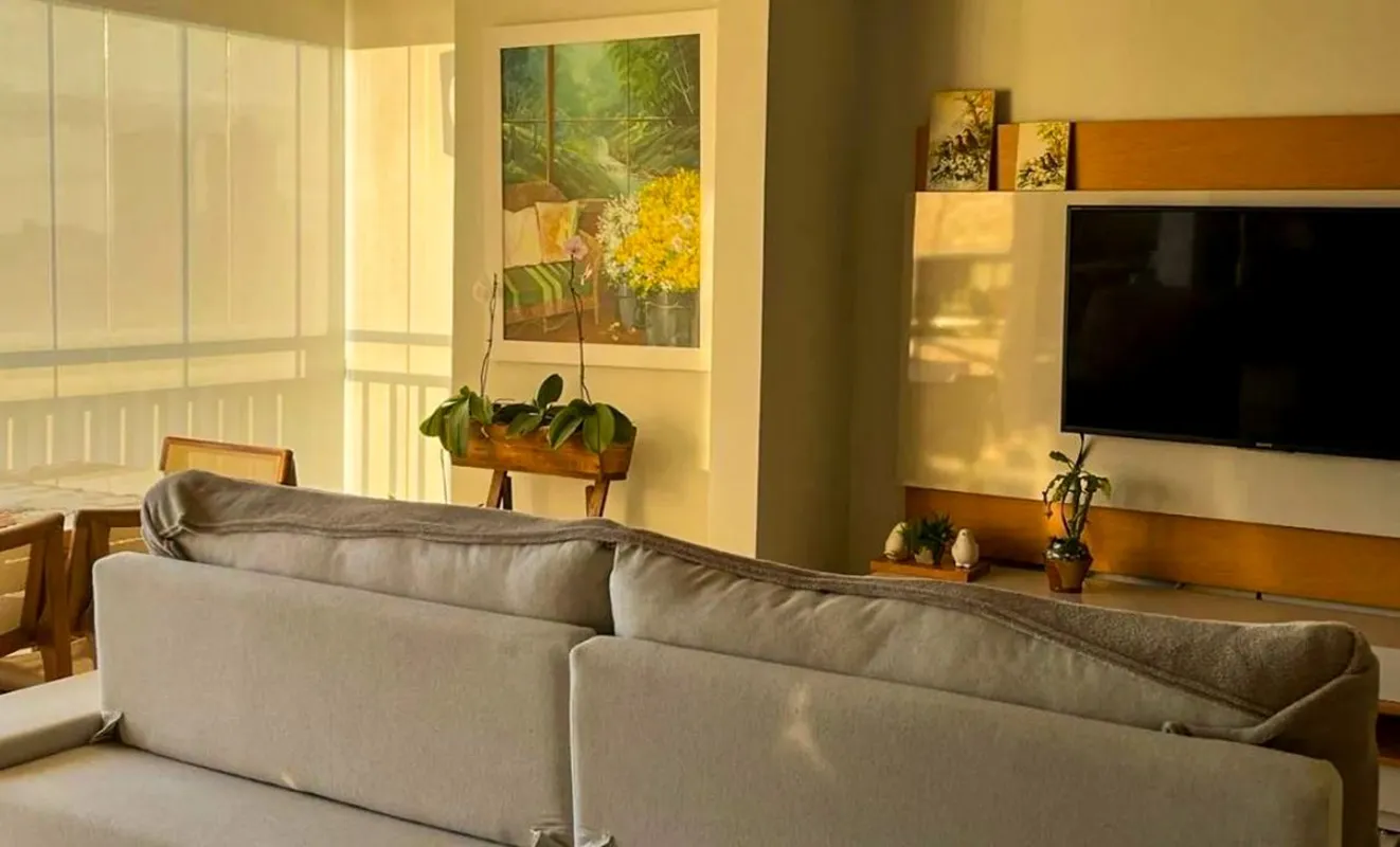 Apartamento mobiliado de 92mÂ², com 03 suÃ­tes, 04 banheiros, sala ampla integra...