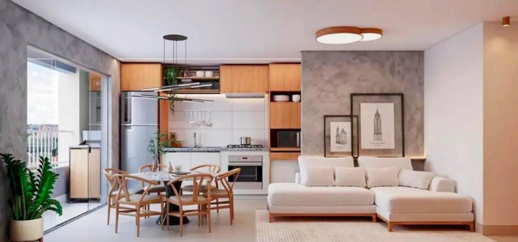 Apartamento de 61mÂ² com 02 quartos, sendo 01 suÃ­te plena, acabamento de alto p...