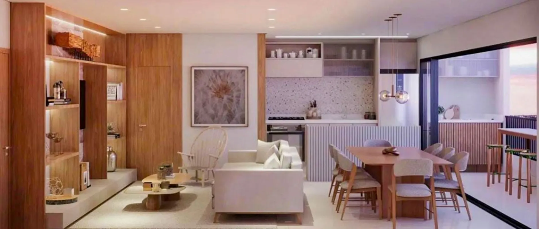 Apartamento de 77mÂ² com 03 suÃ­tes (01 plena e 02 americanas), sala integrada, ...
