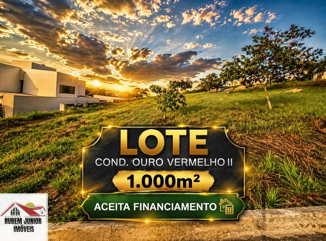 Excelente Lote de Esquina com 1.000m² | Condomínio Ouro Vermelho IIUm dos condom...
