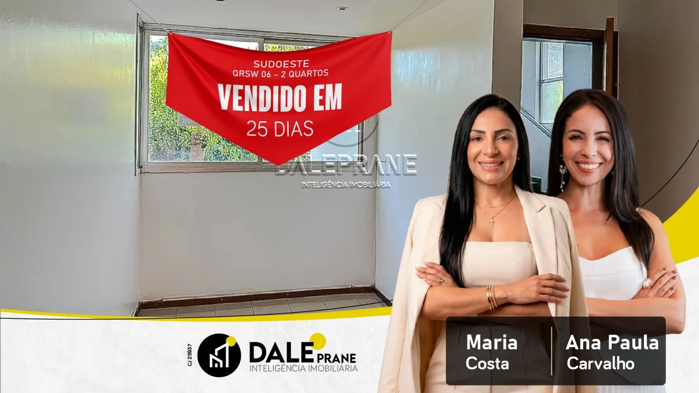 DALEPRANE APRESENTA APTO RARIDADE NA QRSW 6, PRIMEIRO ANDAR, VISTA LIVRE PERMANE...