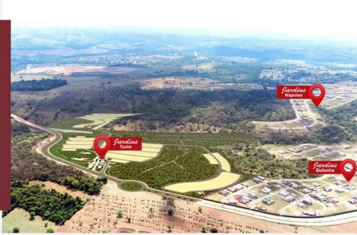 Jardins Turim – Senador Canedo:-Unidade Qd 17 Lote 20 (Parte Alta) – Frente mata...