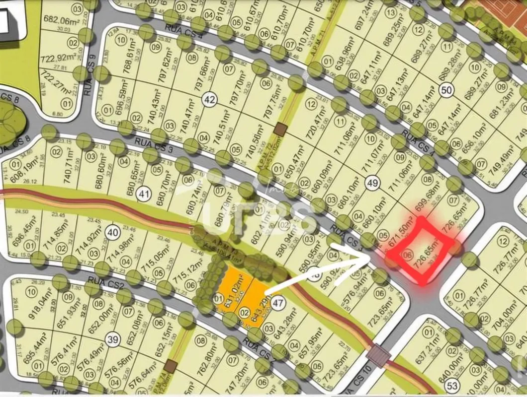 COD U-0030736 - Plateau D'or Unique726,65m²Lote de esquina a venda no Plateau D'...