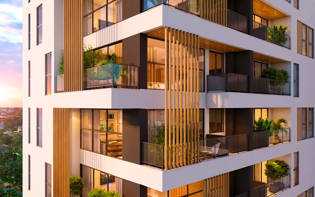 Descubra este elegante apartamento no LUX HOME BOULEVARD, na Rua 3, Norte, Águas...