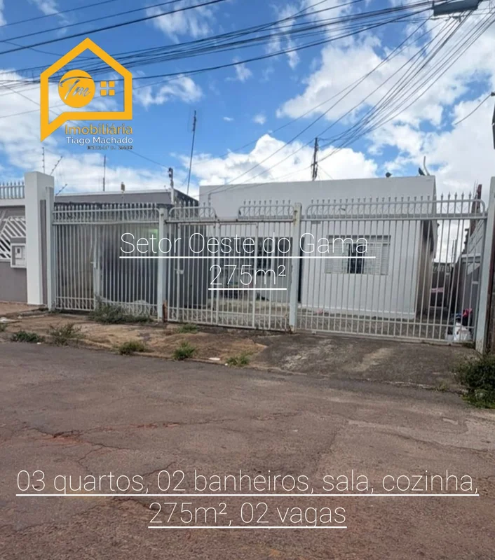 Excelente casa em lote amplo com casa de apoio independente no Gama Oeste!- 03 q...