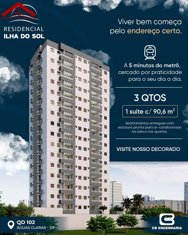 EXCELENTE LANÇAMENTO NA QUADRA 102 - AGUAS CLARAS - APARTAMENTOS COM ENTREGA PRE...