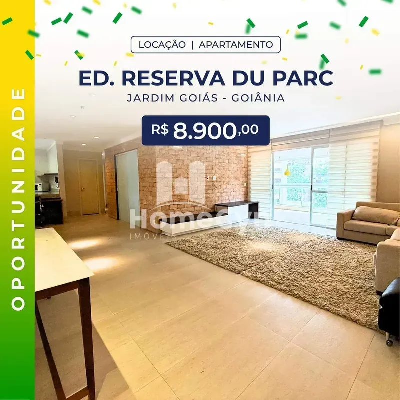 Apartamento Mobiliado para Locação no Ed. Reserva Du Parc Alto Padrão ao lado do...