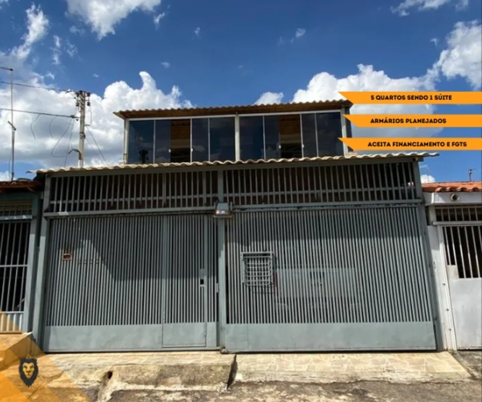 Sobrado de 5 Quartos sendo 1 Suíte, Aceita Financiamento e FGTS Viva com confort...