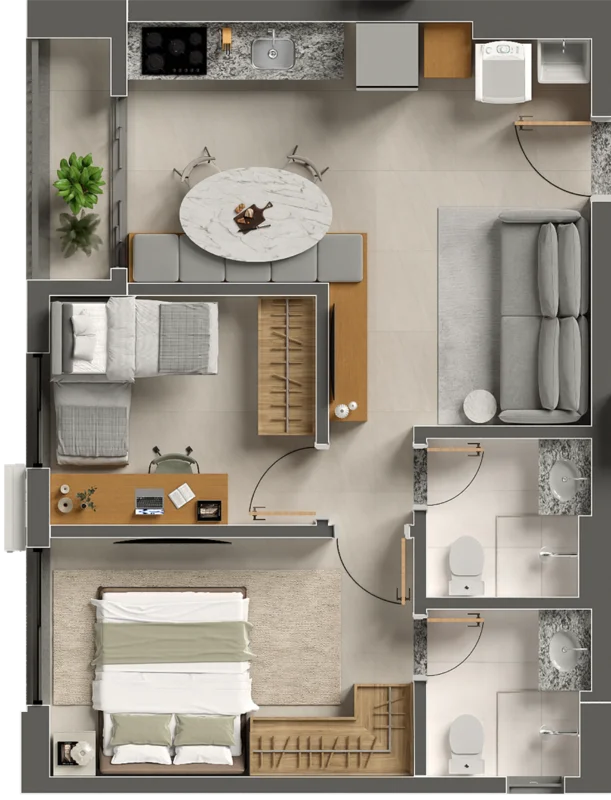 Apartamento no Parque Amazônia?? Excelente localização em um dos bairros mais va...