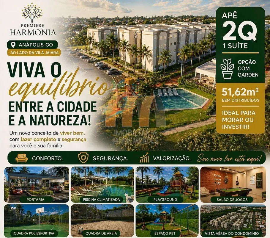APARTAMENTO A VENDA PREMIERE HARMONIA ANAPOLIS GOViva o equilibrio entre confort...