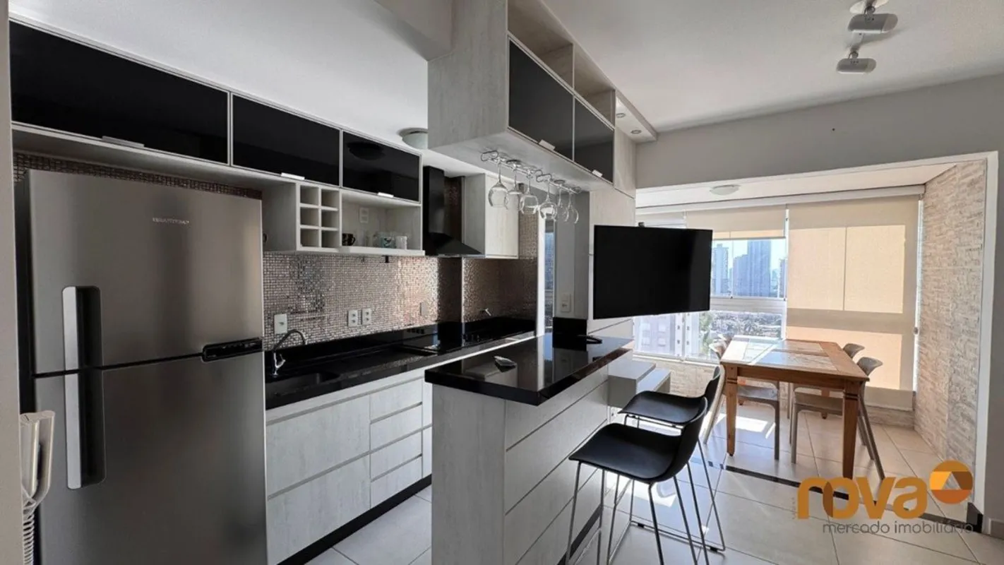 Apartamento 2 quartos com 1 suíte para aluguel/locação no setor marista, mobilia...