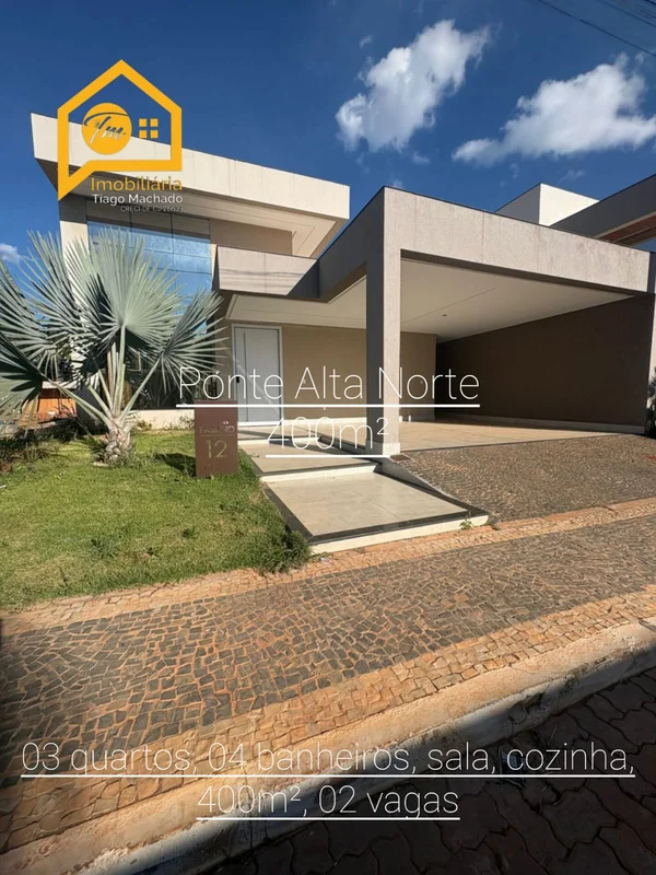  Excelente casa na Ponte Alta NorteExcelente casa com fino acabamento, projetada...