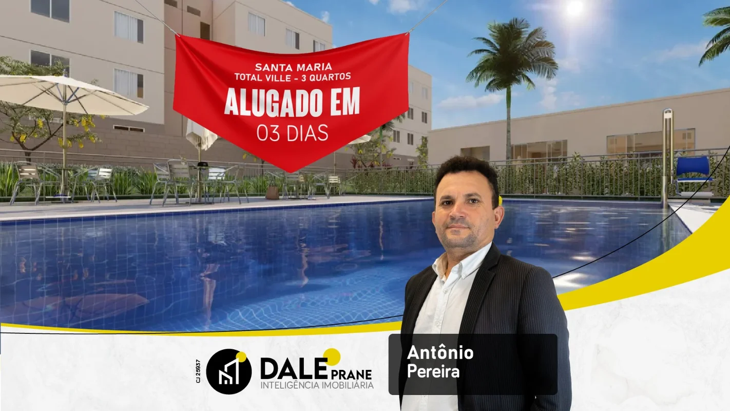 ALUGO APARTAMENTO TÉRREO – TOTAL VILLE | SANTA MARIA DFMore com conforto, espaço...