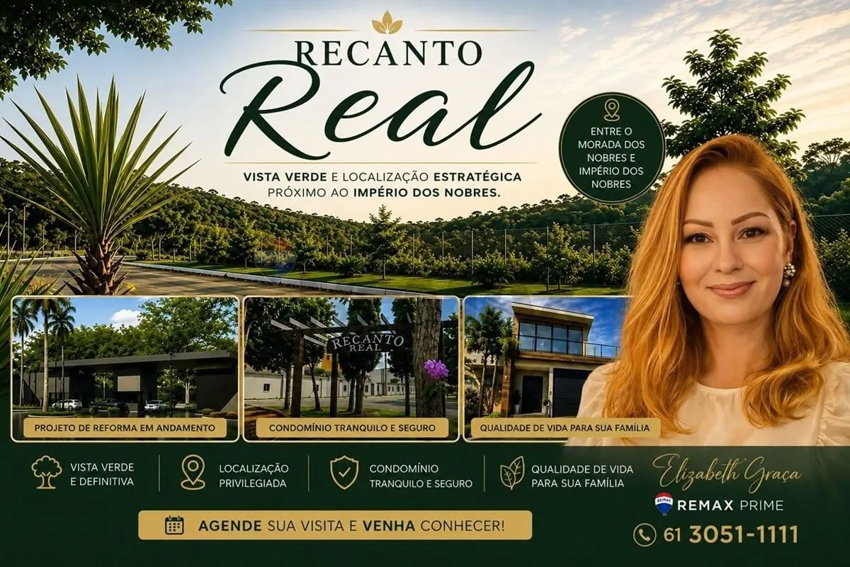 More com tranquilidade e excelente localização: RECANTO REAL, próximo ao IMPÉRIO...