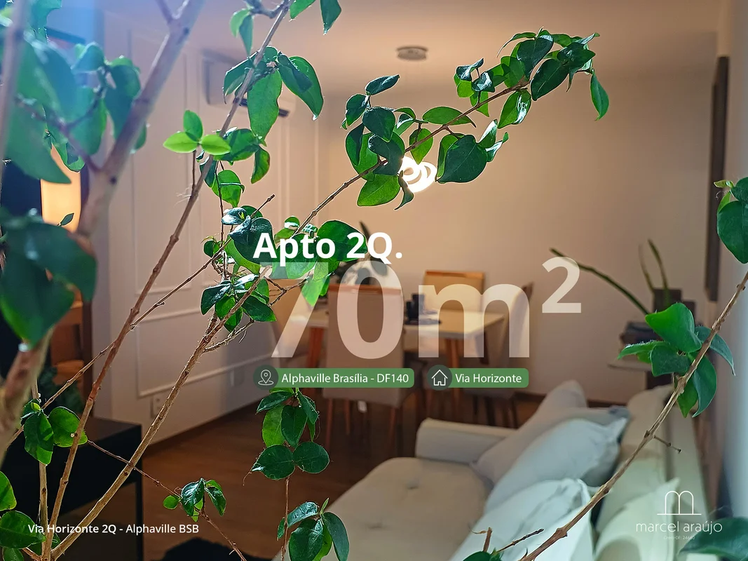 Lindo Apartamento 2 Quartos (1 Suíte) - 70m² - Via Horizonte, Alphaville Brasíli...