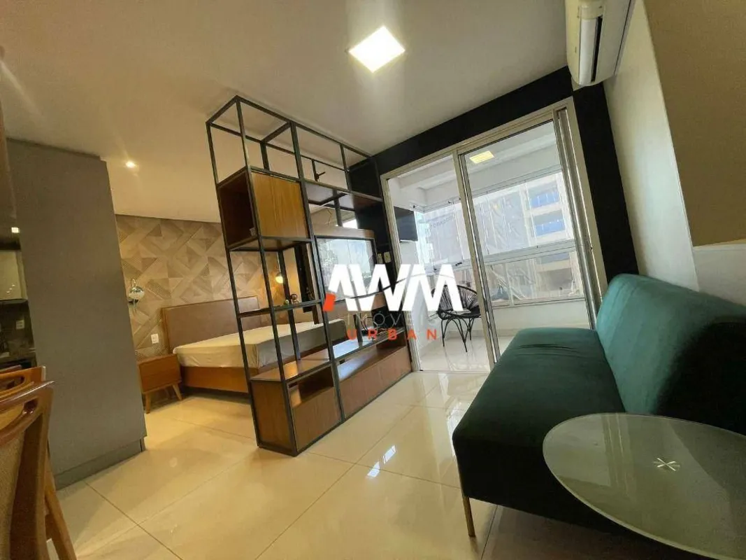 Flat de 42m², mobiliado.2 TVsCamaGeladeiraMáquina de lavarMicroondasPurificador ...