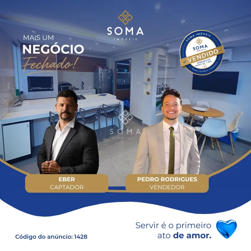 ESPECIFICAÇÕES DA CASA:- Projeto de iluminação- Sala ampla para dois ambientes c...