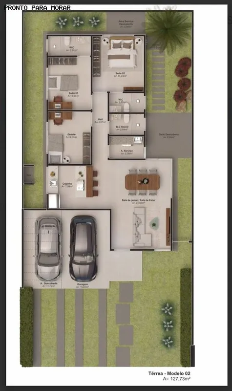 Casa à Venda - LIFA Aura | Goiânia - GO Área do terreno: 250,25 m² Área construí...
