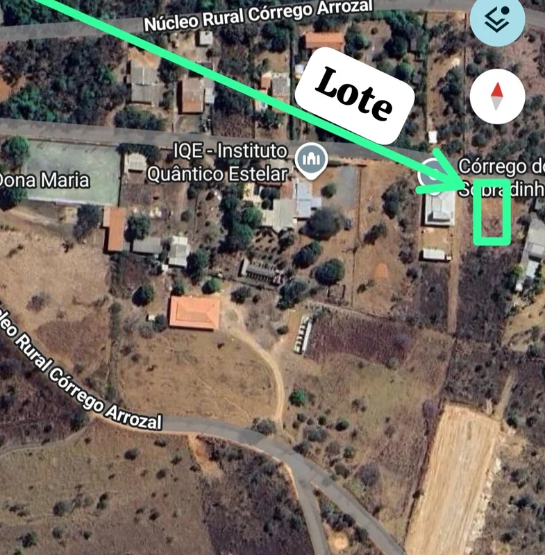 Lote de 500 metros no setor de chácara córrego do arrozal, próximo a chácara do ...