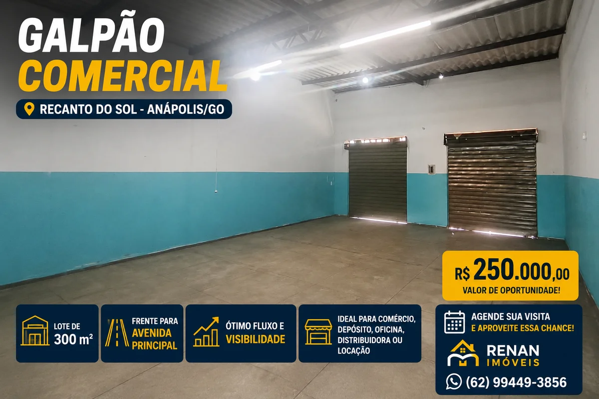 ?? OPORTUNIDADE COMERCIAL NO RECANTO DO SOL!?? Na avenida principal do Recanto d...