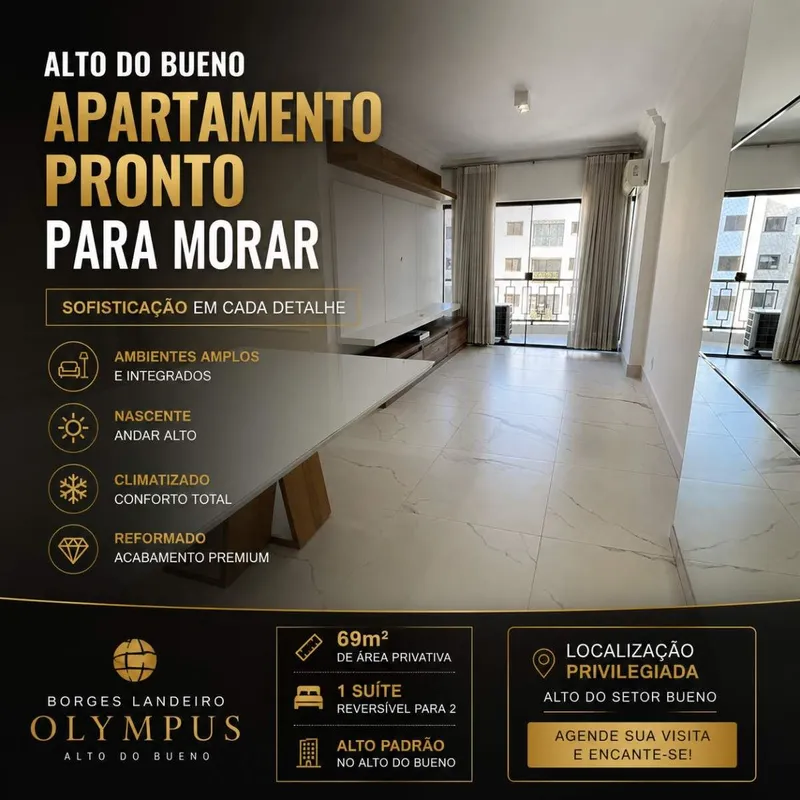 Apartamento único no Alto do Bueno Borges Landeiro OlympusViva em um dos prédios...