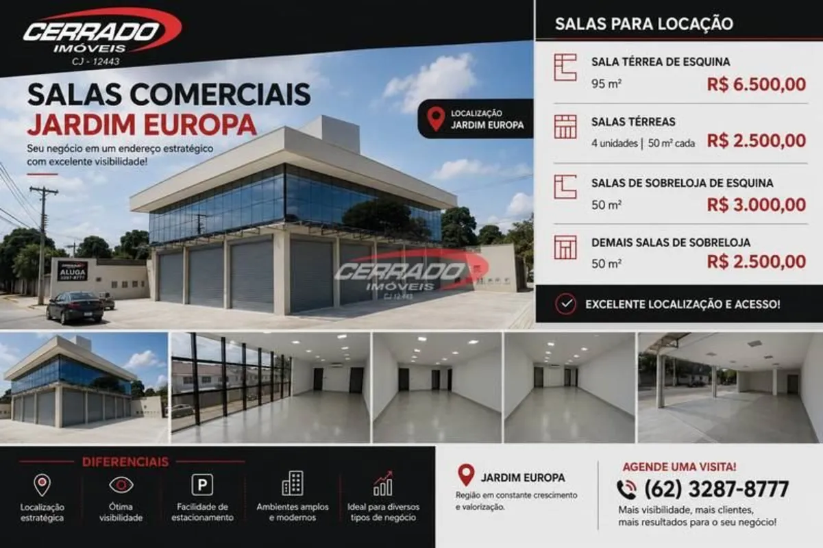 Sala comercial sobre loja com 50 m². Imóvel em face final de construção!!RESERVE...
