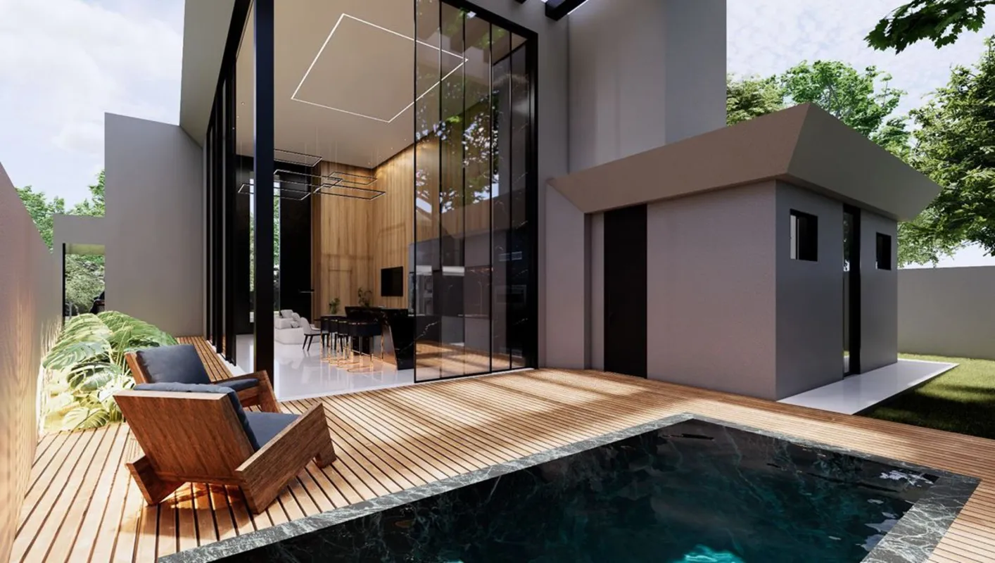 Casa de alto padrÃ£o com 04 suÃ­tes, sala com pÃ©-direito duplo, cozinha integra...
